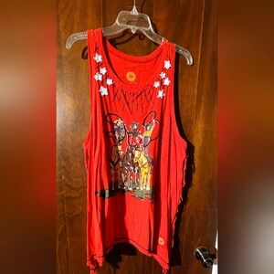 Double D Ranch Red Graphic Tank Top